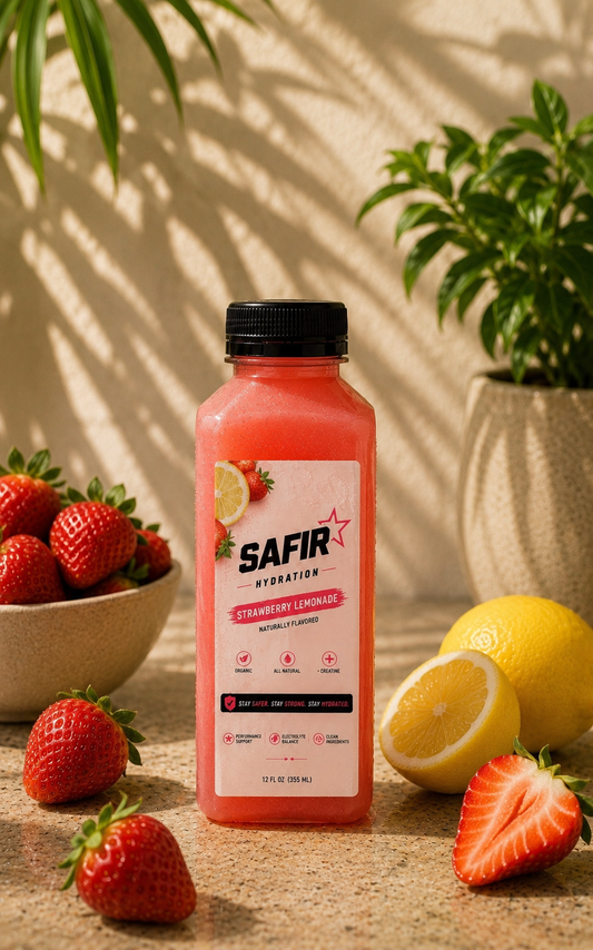 Safir Hydration™ Strawberry Lemonade | Organic Hydration Drink + Creatine